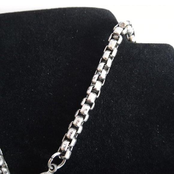 VTG 36" Stunning Boho Southwestern Silver Tone 4 Chain Filigree Dangle Necklace - Picture 11 of 14